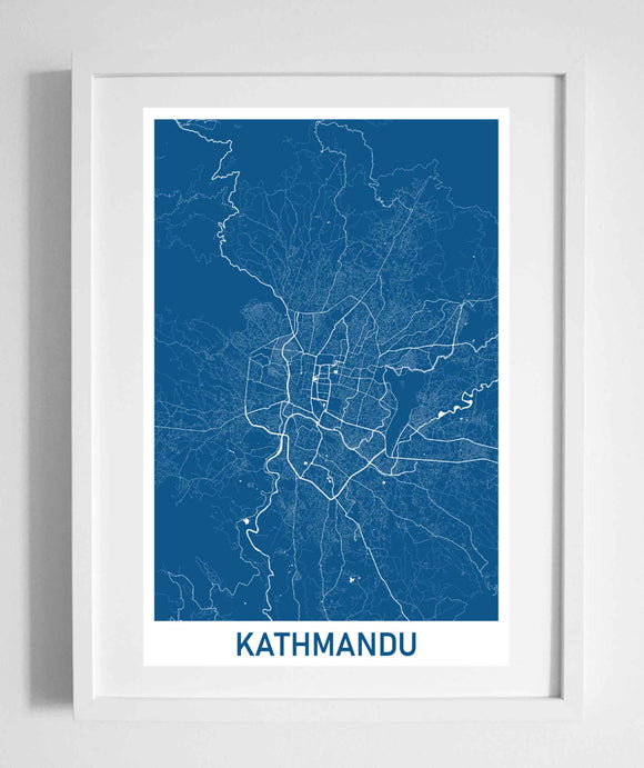 city street wall map art kathmandu