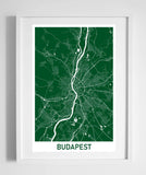 city street wall map art budapest
