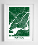 city street wall map art montreal
