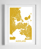 city street wall map art auckland