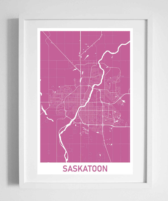 city street wall map art saskatoon