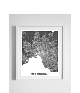 city street wall map art melbourne