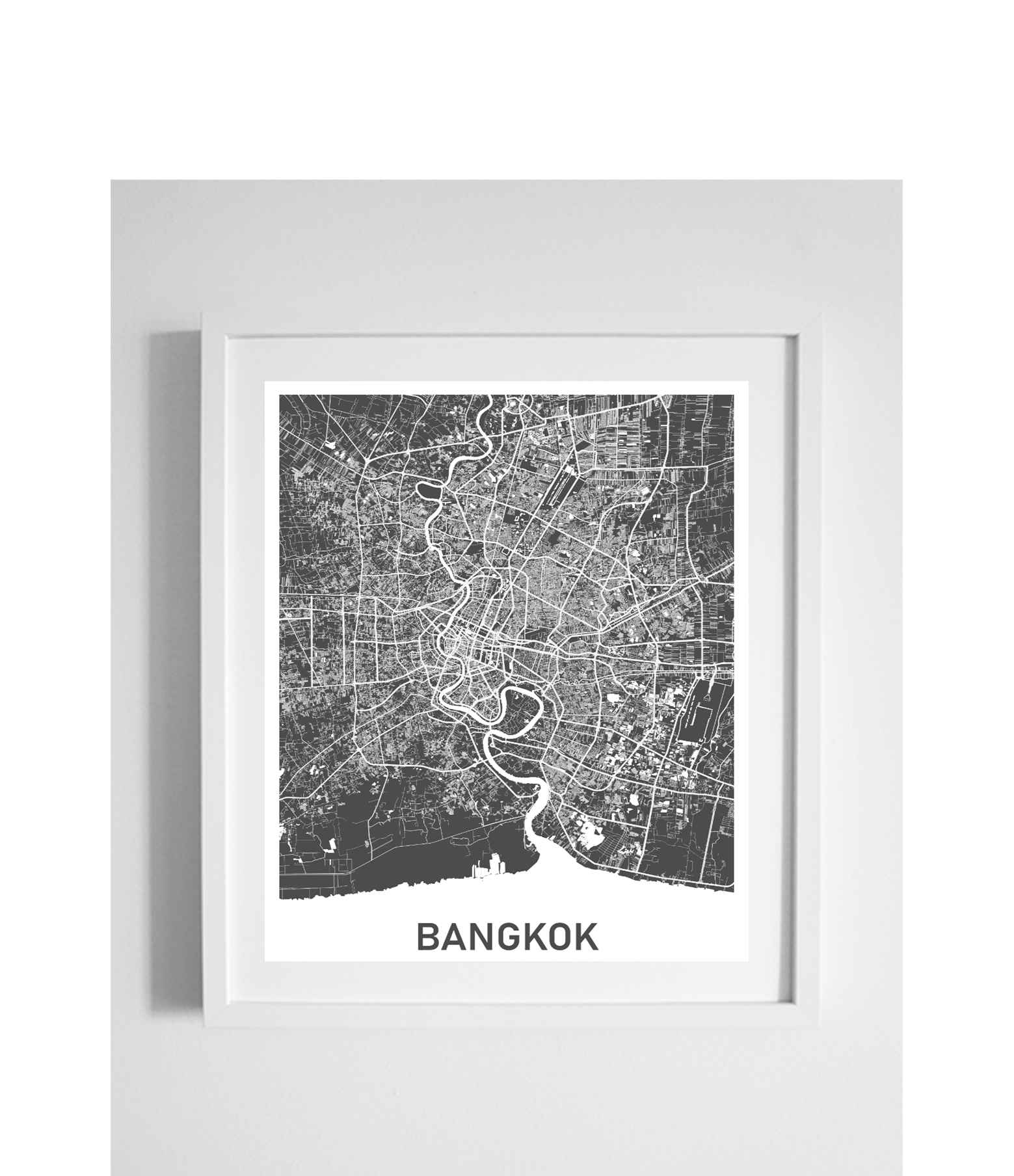 Bangkok | City Street Art Map Print Poster – Streetgraph Prints